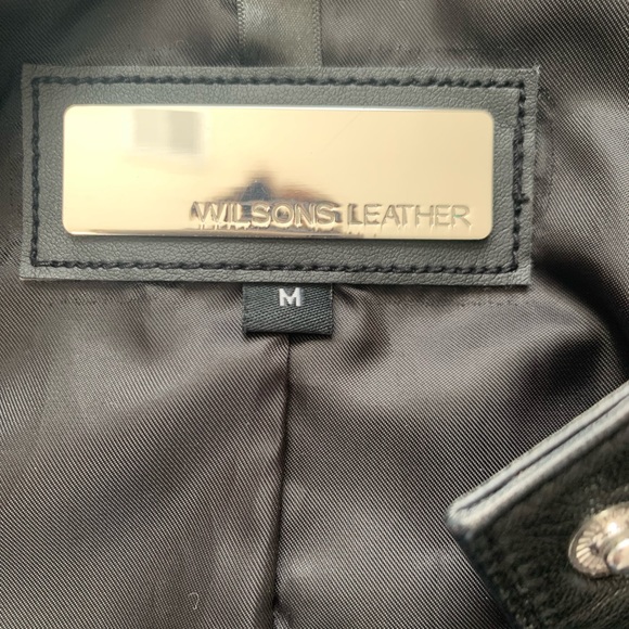 Genuine leather black moto jacket. Shiny silver hardware. Worn twice. Like new - Picture 2 of 3